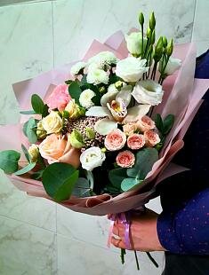 Букет цветов "Крем-брюлле"